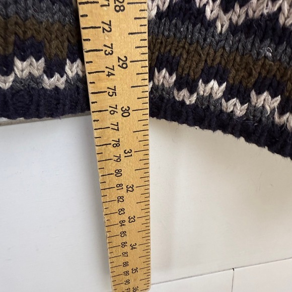 VTG Abercrombie & Fitch THE BIG SWEATER Men Large Fair Isle Knit Sweater Cotton - Picture 7 of 7
